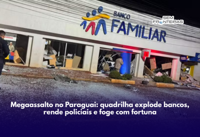 Megaassalto no Paraguai: quadrilha explode bancos, rende policiais e foge com fortuna